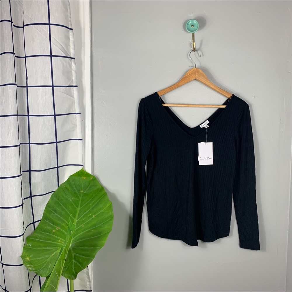 Love, Fire Black Long Sleeve